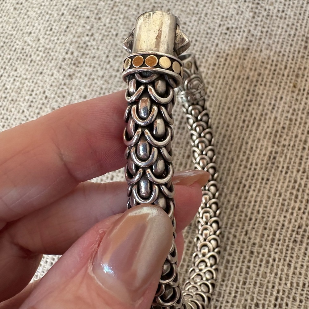JOHN HARDY Intricate Silver and 18kt Gold Bracelet - Picture 13 of 15